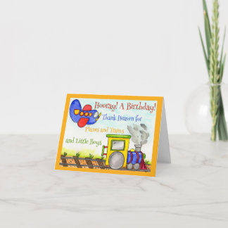 Birthday Planes and Trains Boys Party Invitation