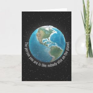 Birthday Planet Earth with Stars Card