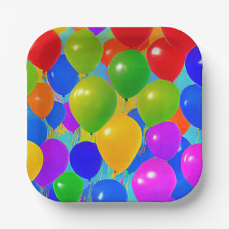 Birthday Plates with Balloon Design