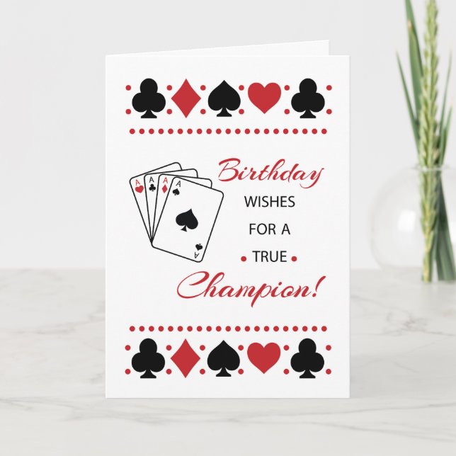 Birthday Playing Card Champion (Front)