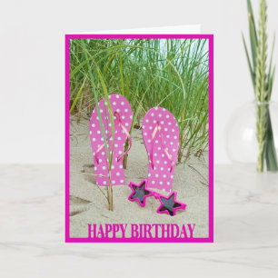 Birthday Polka Dot flip-Flops Card
