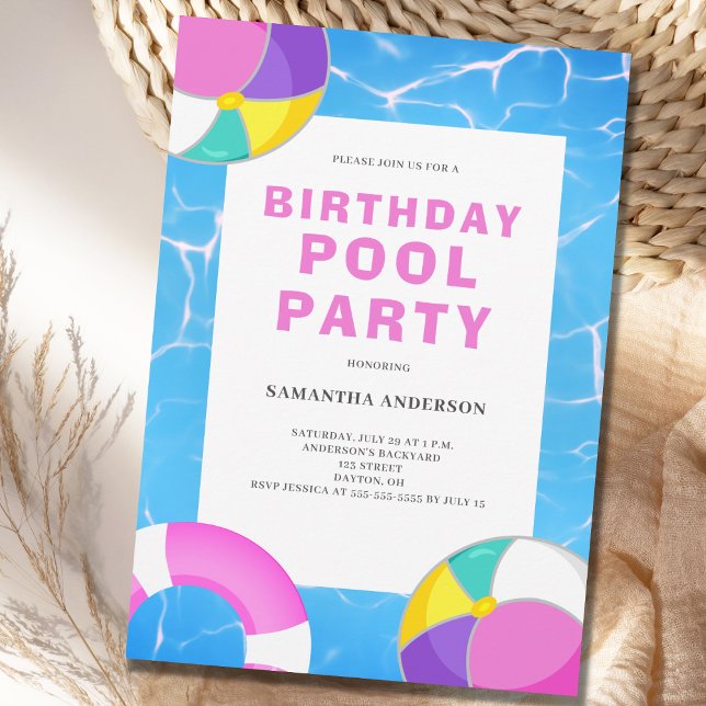 Birthday Pool Party Invitation (Creator Uploaded)