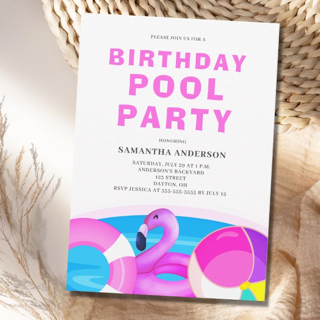 Birthday Pool Party Invitation (Creator Uploaded)