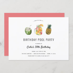 Birthday Pool Party Invitation