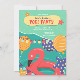 Birthday Pool Party Invitation