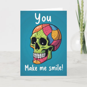 Birthday Pop Art Skull Card