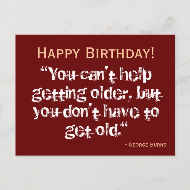 Birthday Postcard - Burns (Front)