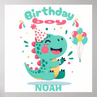 Birthday Poster | Editable Dino Party Wall Sign