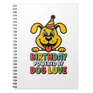 Birthday Powered by Dog Love Design Notebook