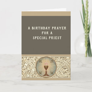 Birthday Prayer Eucharist Latin Prayer for  Priest Card