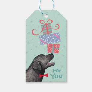 Birthday Presents Black Lab Gift Tags