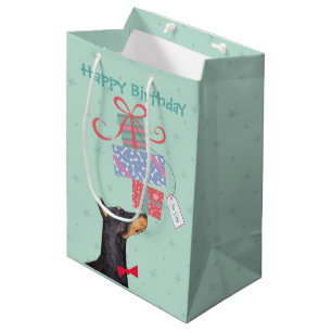 Birthday Presents Doberman Medium Gift Bag