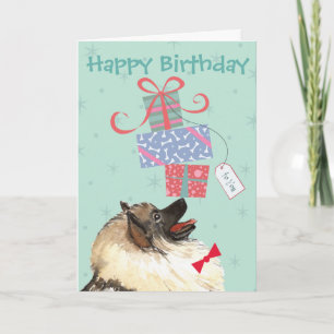 Birthday Presents Keeshond Card