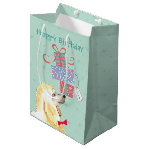 Birthday Presents Poodle Medium Gift Bag