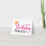 Birthday Princess Gift, Birthday gift for girls Card<br><div class="desc">A beautiful happy birthday  card,  which you can easily personalise with her name. Happy Birthday!". You can also personalise the birthday message inside the card if you would like.</div>