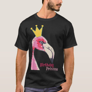 Birthday Princess Girl Flamingo Cute Flamingo T-Shirt