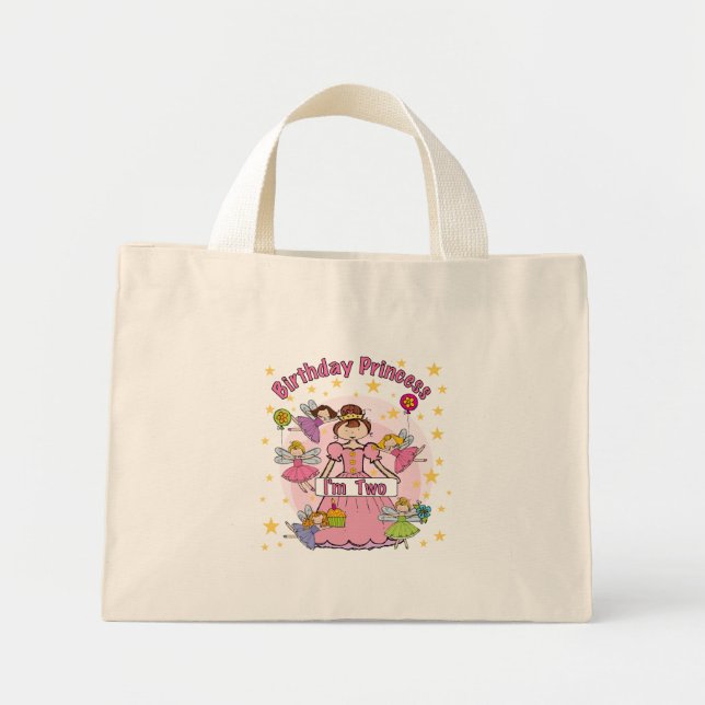 Birthday Princess I'm Two T-shirts and Gifts Mini Tote Bag (Front)