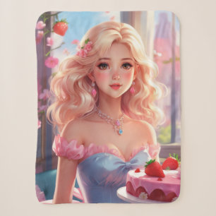 Birthday princess sherpa blanket