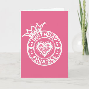 Birthday Princess -White- Card