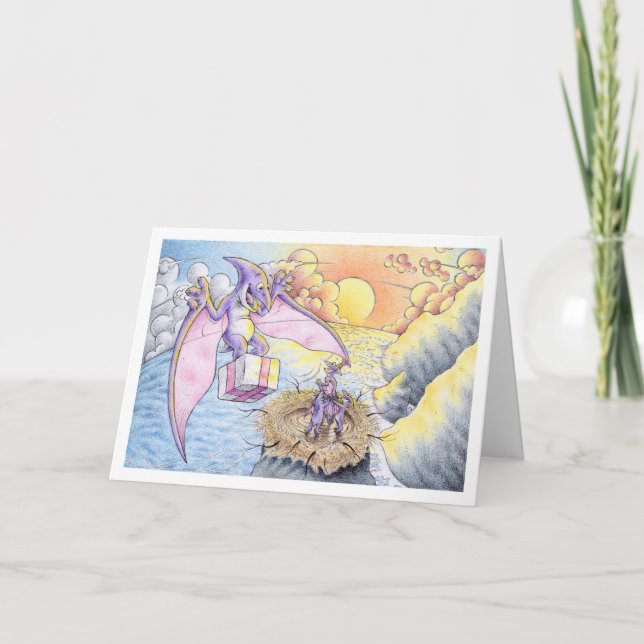 Birthday Pterodactyl Card (Front)