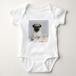 Birthday Pug Baby Bodysuit