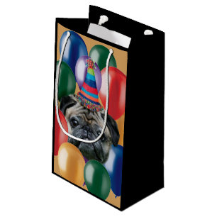 Birthday Pug dog gift bag