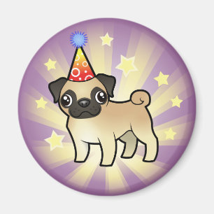 Birthday Pug Magnet