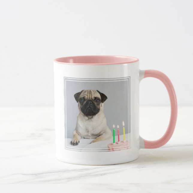 Birthday Pug Mug (Right)