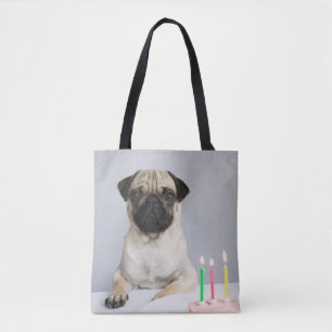 Birthday Pug Tote Bag