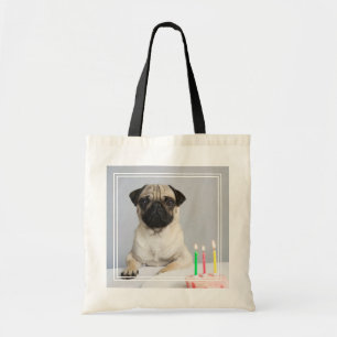 Birthday Pug Tote Bag