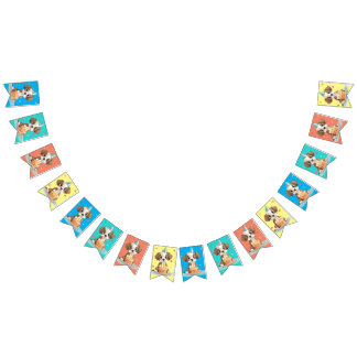 Birthday puppy bunting 