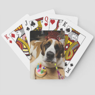 Birthday Puppy Playing Cards