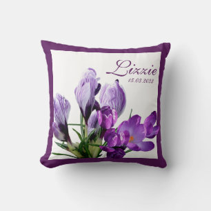 Birthday purple flowers by Berglind Jewellery Cush Cushion