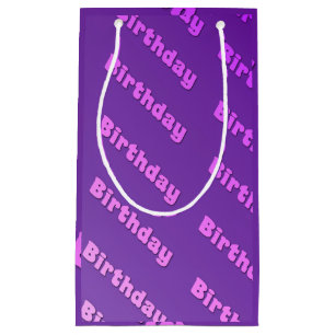 Birthday (purple) small gift bag
