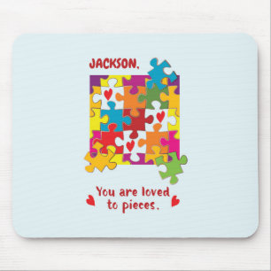 Birthday Puzzle Love to Pieces Mouse Pad