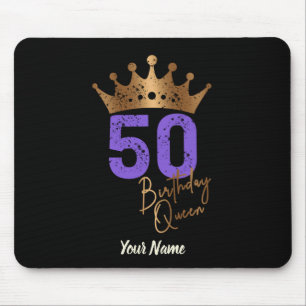 Birthday Queen 50 for 50th birthday vintage crown Mouse Pad
