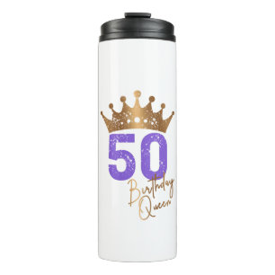 Birthday Queen 50 for 50th birthday vintage crown Thermal Tumbler