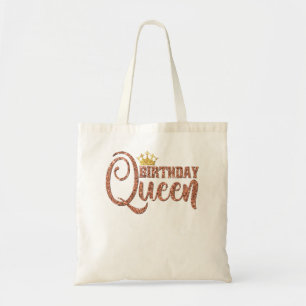 Birthday Queen Crown Gift Girly Rose Wife Bestie Tote Bag