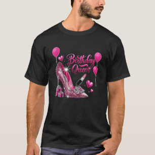 Birthday Queen Crown High Heel Birthday Party Girl T-Shirt