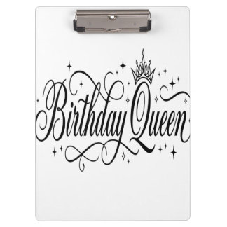 Birthday Queen Custom Matching Group Celebration Clipboard