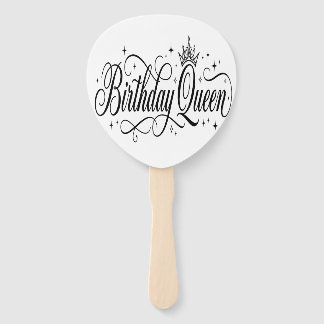 Birthday Queen Custom Matching Group Celebration Hand Fan