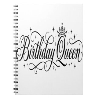 Birthday Queen Custom Matching Group Celebration Notebook