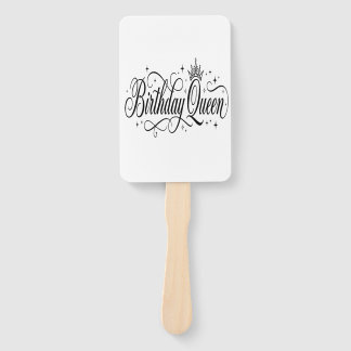 Birthday Queen Custom Matching Group Hand Fan
