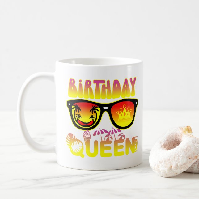 Birthday Queen Design Coffee Mug (With Donut)