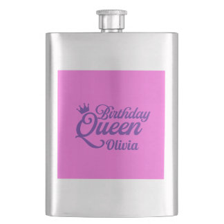 Birthday Queen Flask