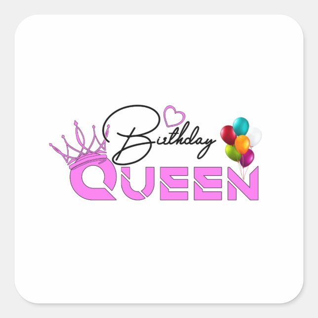 Birthday queen gift stickers  (Front)