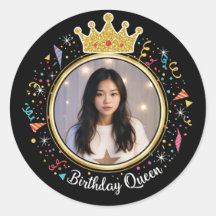 Birthday Queen Gold Crown PCreate Your Own Sticker