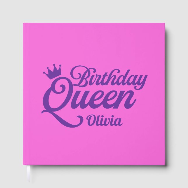 Birthday Queen Guest Book (Front)