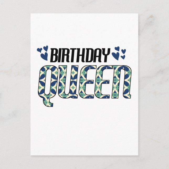 Birthday Queen Postcard (Front)