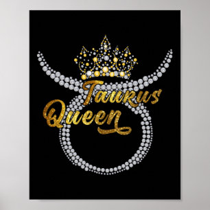 Birthday Queen Zodiac Astrology Black Melanin Hist Poster